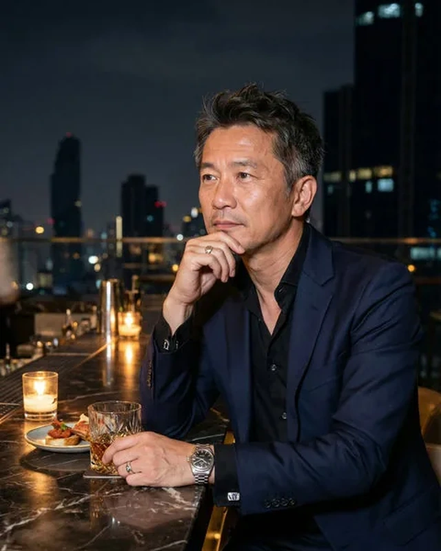 Devoted James, a verified cash pig member at a rooftop dinner